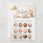 BABY OR BEER BELLY Baby shower Game Schattige Beer Kaart (Voorkant)