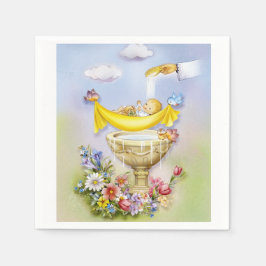Baby or infant baptism ceremony napkins servet