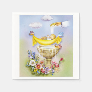 Baby or infant baptism ceremony napkins servet