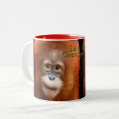 Baby orang-oetan foto koffie Mok (Voorkant links)