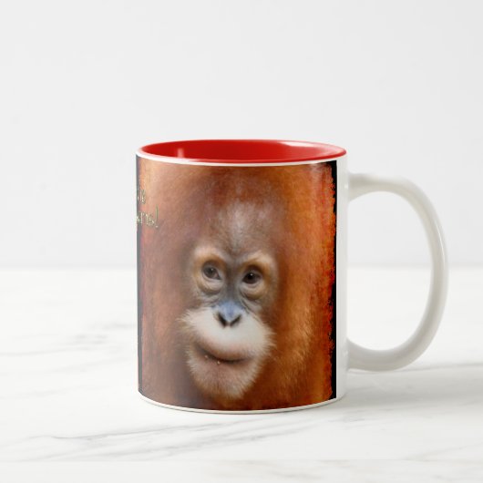 Baby orang-oetan foto koffie Mok (Rechts)