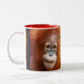 Baby orang-oetan foto koffie Mok (Links)
