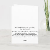 Baby Orang-oetan & regenwoud Primaat Kunstgift Bedankkaart (Achterkant)