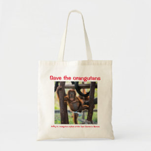 Baby Orangutan Borneo Wildlife Tote Bag