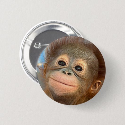 BABY ORANGUTAN BUTTON PIN (Voorkant /achterkant)