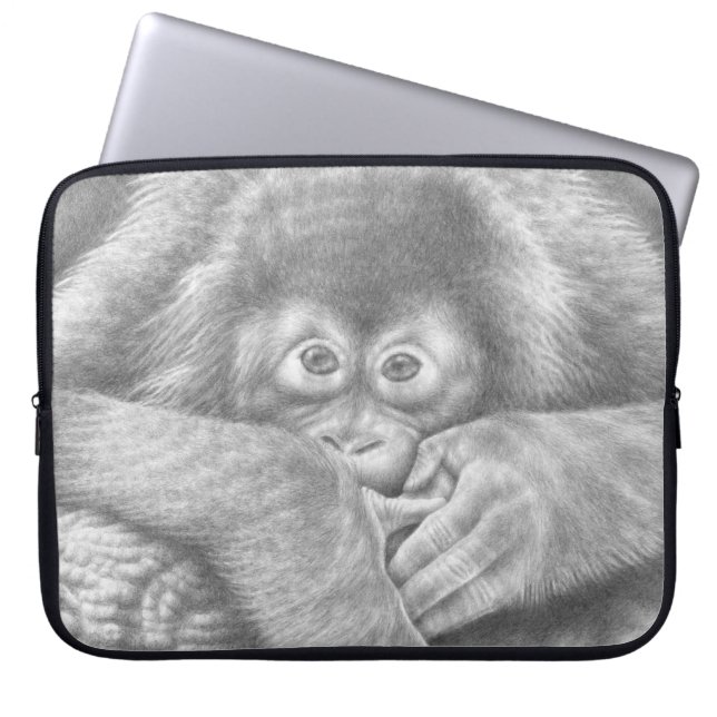 Baby Orangutan Electronics Bag Laptop Sleeve (Voorkant)