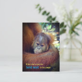 Baby Orangutan Feestdagenkaart (Staand voorkant)