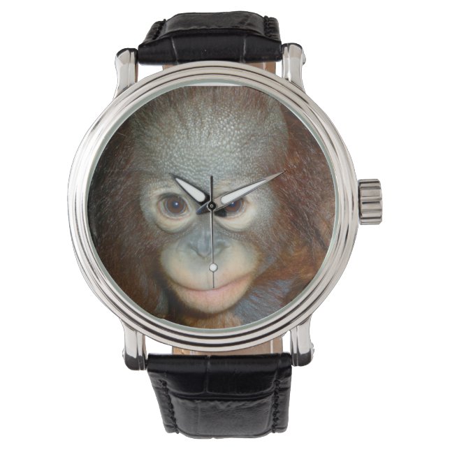 Baby Orangutan Horloge (Voorkant)
