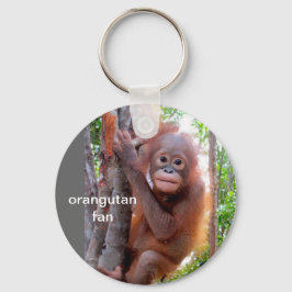 Baby Orangutan in de boom Sleutelhanger
