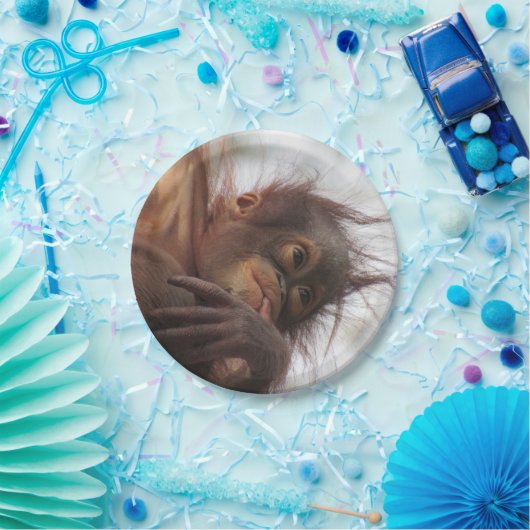 Baby Orangutan Paper Borden Papieren Bordje (Feest)