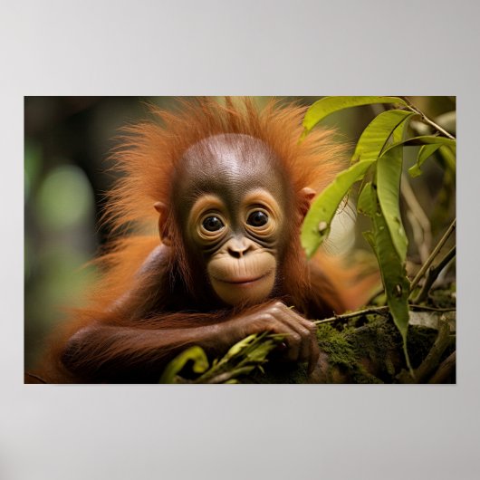 Baby Orangutan Poster (Voorkant)
