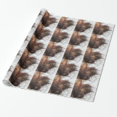 Baby Orangutan Sucking Thumb Wrapping Paper Cadeaupapier (Uitgerold)