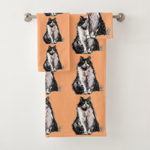 Baby Oranje keukendoek voor zwarte katten Bad Handdoek