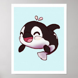 Baby Orca Cute Print voor kinderen of verpleeghuis