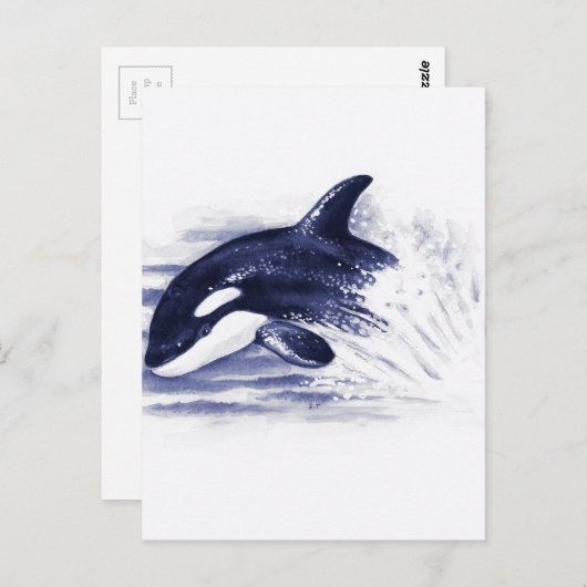 Baby Orca Jump Briefkaart (Voorkant / Achterkant)