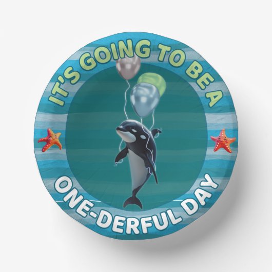 Baby Orca Papieren Kom (Voorkant)