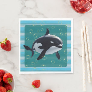 Baby Orca Papieren Servetten