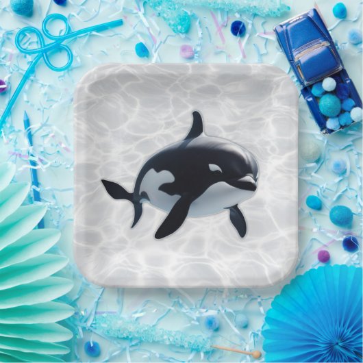 Baby Orca Platter Papieren Bordje (Feest)