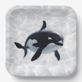 Baby Orca Platter Papieren Bordje