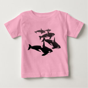 Baby Orca T-Shirt Gepersonaliseerd Orka Whale Shir