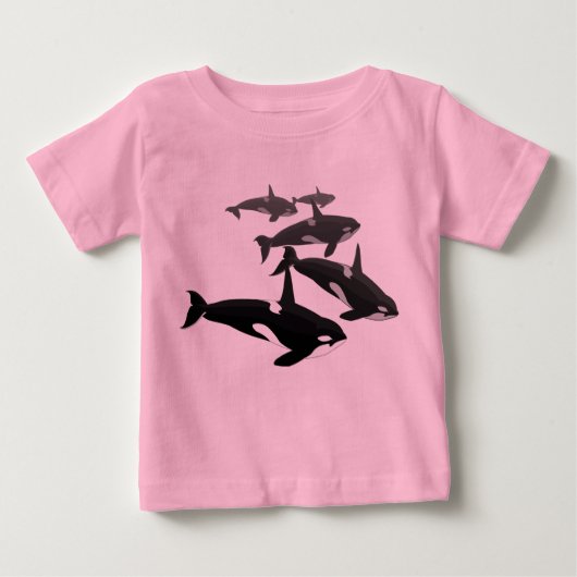 Baby Orca T-Shirt Gepersonaliseerd Orka Whale Shir (Voorkant)