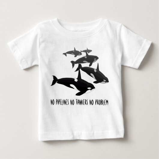 Baby Orca T-Shirt Personalized Orca Whale Shirt (Voorkant)