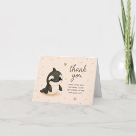 Baby Orka Baby Shower Bedankkaart