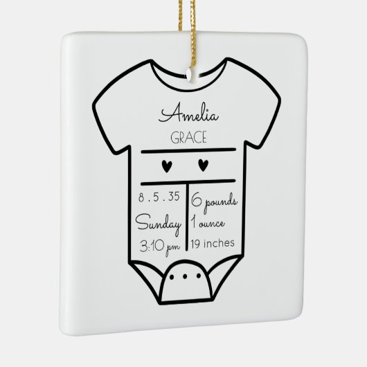 Baby Ornament - Eerste kerstgeboorte Stats (Rechts)