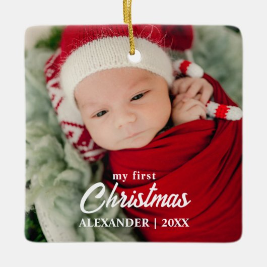 Baby Ornament - Mijn eerste kerstfoto 2 (Voorkant)