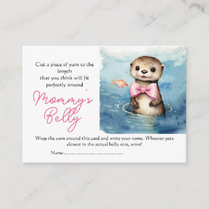 Baby Otter Baby Bump Game Raad mam's buik grootte Informatiekaartje
