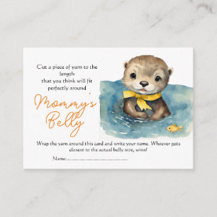 Baby Otter Baby Bump Game Raad mam's buik grootte Informatiekaartje