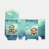 Baby Otter Baby shower Genderneutraal Bedankdoosjes (Uitgevouwen)