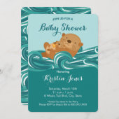 Baby Otter Baby shower Uitnodiging (Voorkant / Achterkant)