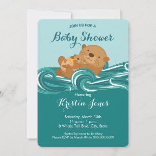 Baby Otter Baby shower Uitnodiging