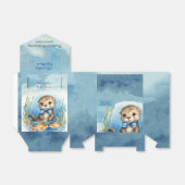 Baby Otter Boy Baby shower Bedankdoosjes (Uitgevouwen)