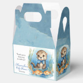 Baby Otter Boy Baby shower Bedankdoosjes (Geopend)