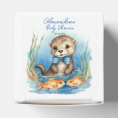 Baby Otter Boy Baby shower Favor Box Bedankdoosjes (Bovenkant)