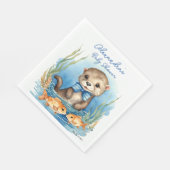 Baby Otter Boy Baby shower Servet (Hoek)