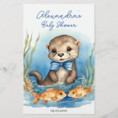 Baby Otter Boy Baby Voorspellingen Advies Kaart (Achterkant)