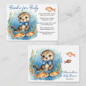 Baby Otter Boy Books voor Baby Informatiekaartje (Voorkant / Achterkant)