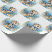 Baby Otter Boy Cadeaupapier (Hoek)
