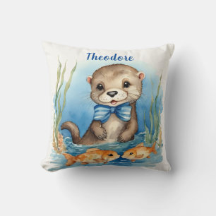 Baby Otter Boys gepersonaliseerd Kussen