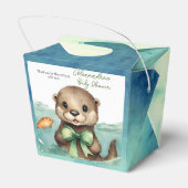 Baby Otter Genderneutraal Baby shower Bedankdoosjes (Achterkant)