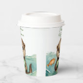 Baby Otter Genderneutraal Baby shower Papieren Bekers (Links)