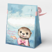 Baby Otter Meisje Baby shower Bedankdoosjes (Achterkant)