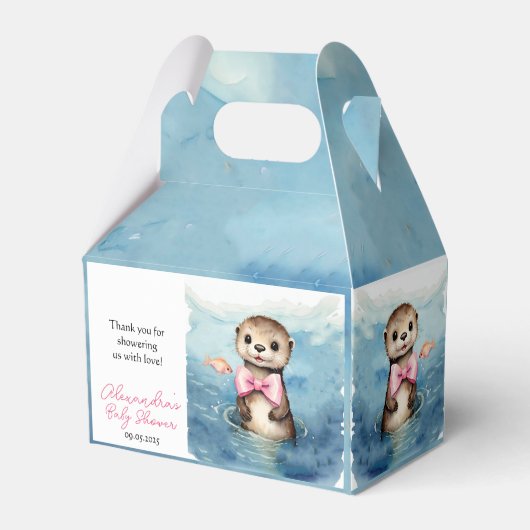 Baby Otter Meisje Baby shower Bedankdoosjes