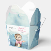Baby Otter Meisje Baby shower Bedankdoosjes (Geopend)