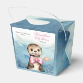 Baby Otter Meisje Baby shower Bedankdoosjes (Achterkant)
