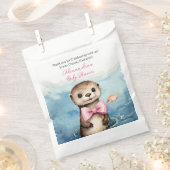 Baby Otter Meisje Baby shower Dank u Bedankzakje (Geknipt)