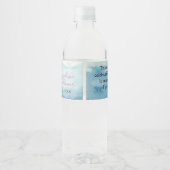 Baby Otter Meisje Baby shower Waterfles Etiket (Achterkant)